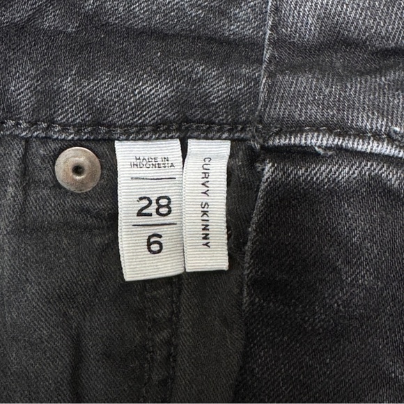 {LOFT} "Curvy Skinny Mid Rise Jeans in Faded Black" Stretch Denim - Picture 7 of 9